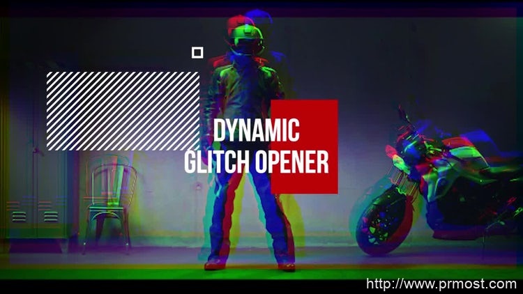 020动态快闪视频开场信号干扰特效Pr模版，Dynamic-Glitch-Opener