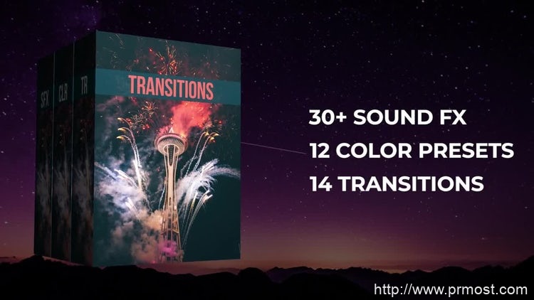 010-50组转场过渡调色预设Pr素材带音效，50+ Pack Transitions, Color Presets, Sound Fx