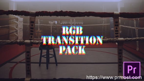 048创意视频转场过渡特效Pr模版，RGB Transitions Pack