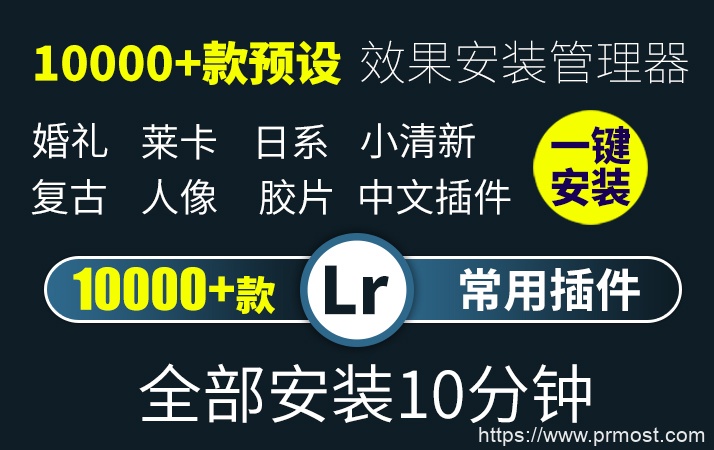 lr预设插件 lightroom调色胶片预设+插件 日系小清新 一键安装