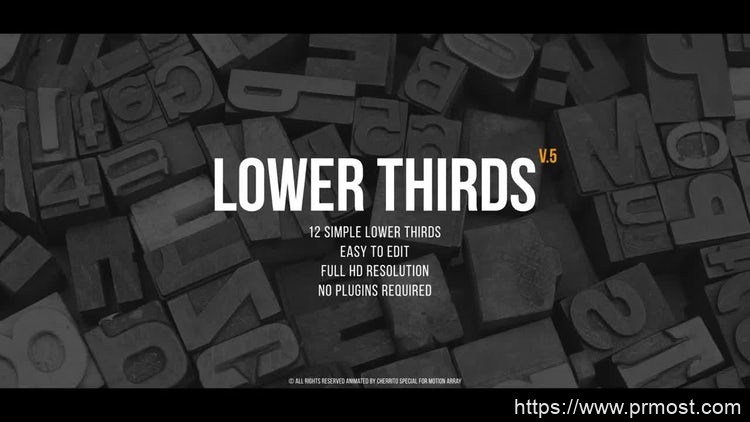 112字幕条动画Pr模版，Lower Thirds v.5