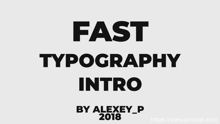 120快闪文字特效Pr模版，Fast Typography Intro