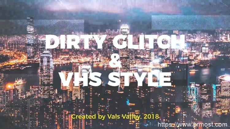 127信号干扰视频特效Pr模版，Dirty Glitch & VHS Style