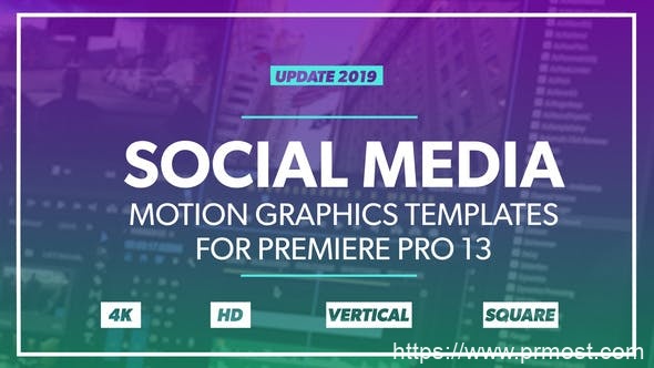 263创意社交媒体mogrt预设Pr预设，Auto Resize Social Media Graphics Pack