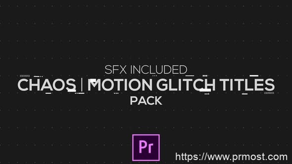 264信号干扰特效MOGRT预设Pr预设，Chaos | Motion Glitch Titles | MOGRT for Premiere Pro