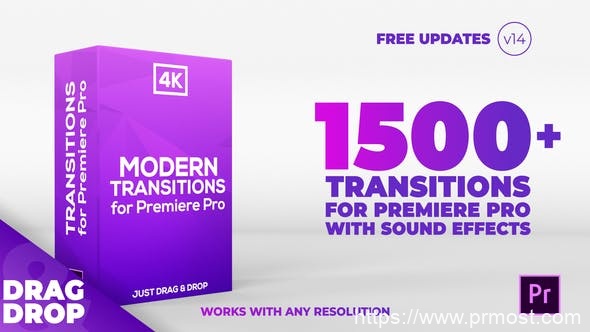 286-1500+现代转场过渡特效视频Pr模版，Modern Transitions | For Premiere PRO