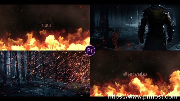 303火焰燃烧文字特效Pr模版，Ultimate Fire Trailer