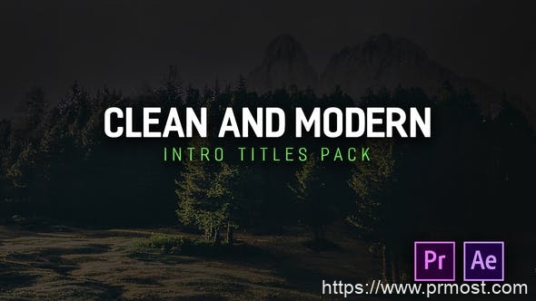 330现代时尚文字标题Mogrt预设AE模版，Modern Intro Titles Pack for Premiere Pro