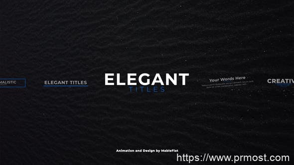 350简洁文字标题Mogrt动画Pr预设，Elegant Titles – for Premiere Pro | Essential Graphics