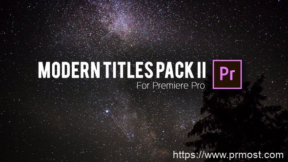 351现代文字标题Mogrt预设AE模版，Modern Titles Pack II for Premiere Pro