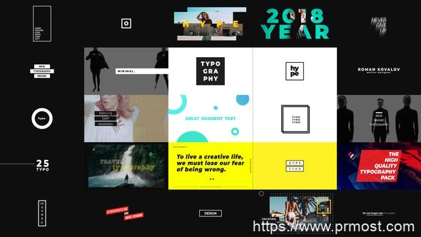 367创意文字特效Mogrt预设AE模版,New Hype Typography-for Premiere