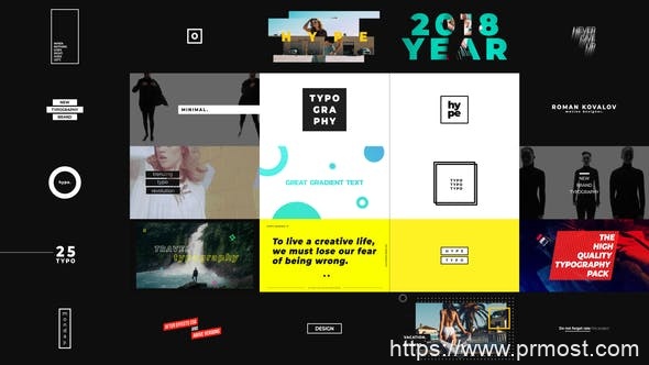 367创意文字特效Mogrt预设AE模版，New Hype Typography – for Premiere Pro | Essential Graphics
