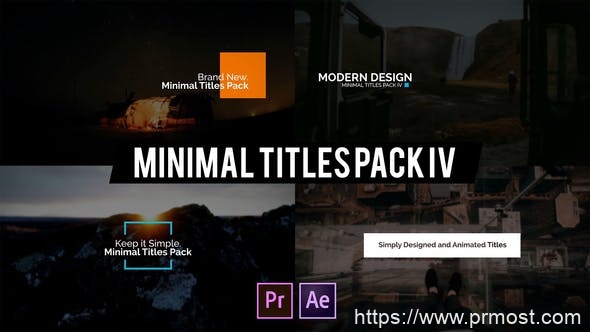 368-迷你文字标题特效Mogrt预设AE模版，Minimal Intro Titles lV for Premiere Pro