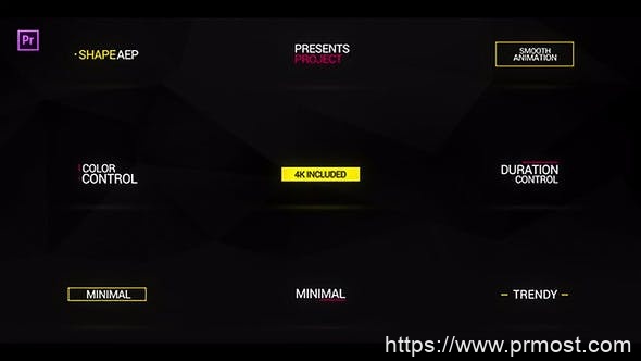 383现代迷你文字标题Mogrt动画Pr预设，Modern Titles Animations for Premiere Pro | Essential Graphics