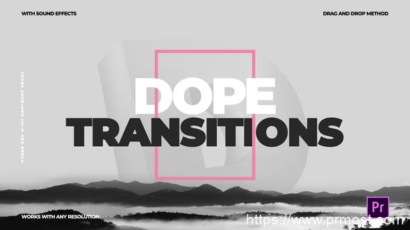 408创意唯美快闪转场特效Pr模版，Dope Transitions | For Premiere Pro