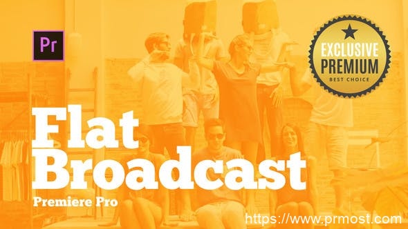 471创意扁平化电视栏目包装Pr模版，Broadcast Pack Flat for Premiere Pro