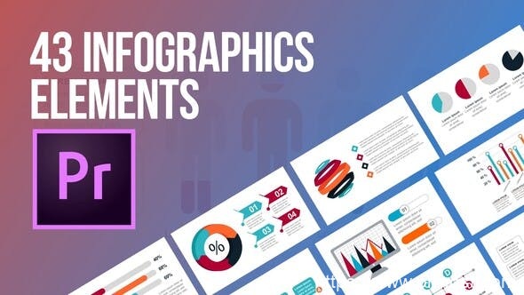 478-43组信息数据图表元素Mogrt预设Pr预设，43 Infographics Elements (MOGRT)