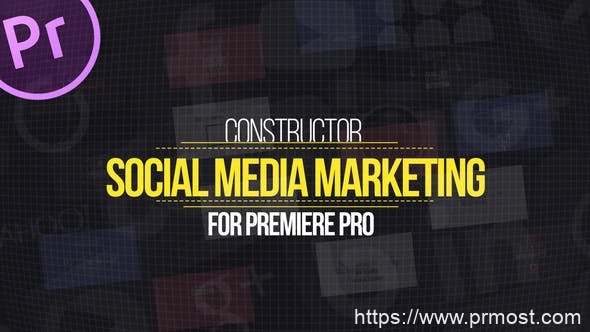 503社交媒体创意MG动画Pr模版，Social Media Marketing Explainer for Premiere Pro