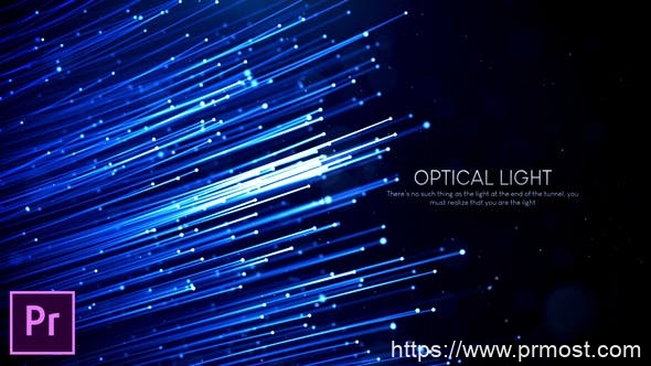 515带起震撼粒子发射励志文字标题Mogrt动画Pr预设，Optical Light Inspiring Titles – Premiere Pro