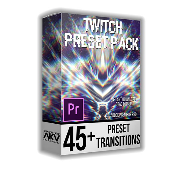 529-45款Vlogs转场过渡预设包Pr预设，Twitch Transition Preset Pack – akvstudios