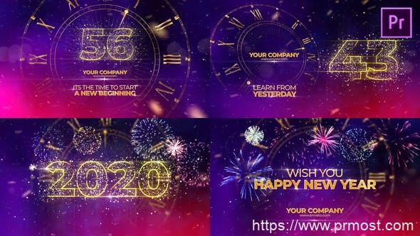 562新年倒计时2020年节日视频开场AE模版，New Year Countdown 2020 Premiere Pro