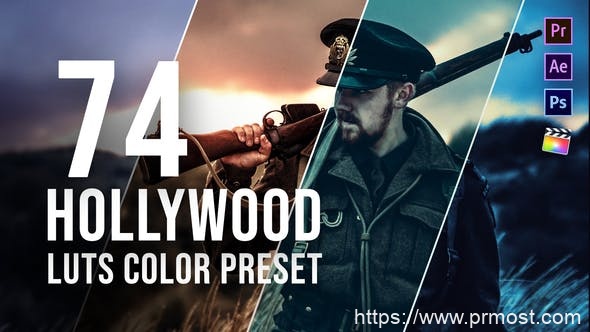 693好莱坞调色Pr预设Pr模版，Hollywood LUT Color Grading Pack