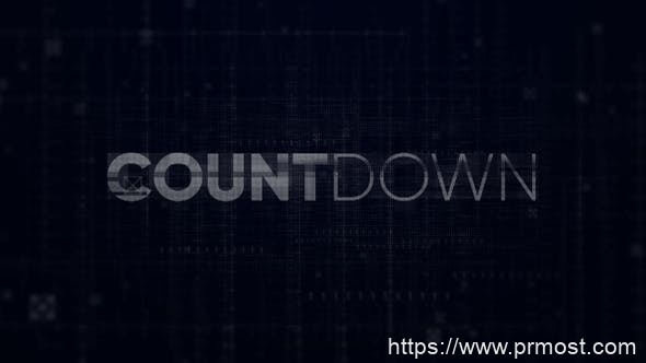 699高科技倒计时视频开场Mogrt动画Pr预设，Countdown – Digital Opener