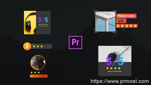753现代产品介绍Pr模版，Rating Modern Elements-Premiere Pro