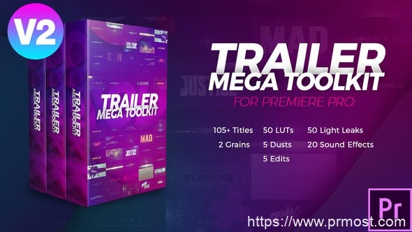 788创意调色视频包装Pr模版，Trailer Mega Toolkit Premiere Pro