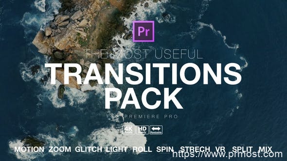 801创意视频转场过渡特效Pr模版，The Most Useful Transitions Pack for Premiere Pro