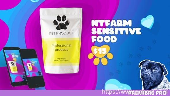 819产品促销包装Pr模版，Pet Products Promo for Premiere