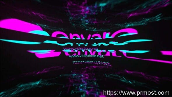 0946创意Pr模版logo演绎动画,Cyberpunk – Fast Logo Reveal