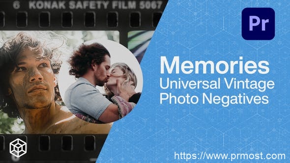 1011回忆复古胶片图片相册Mogrt动画Pr模版AE模版，Memories – Universal Vintage Photo Negatives
