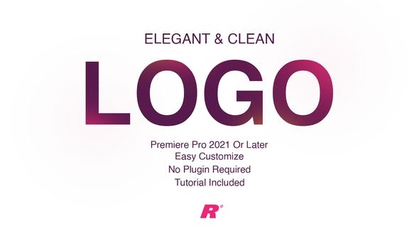 1023简洁logo演绎Mogrt动画Pr模版，Elegant Clean Logo for Premiere Pro