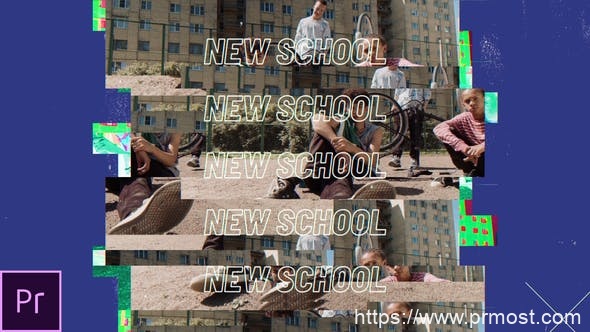 1107校园生活快闪视频Pr模版，New School  – Urban Intro