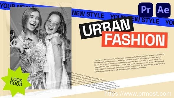 1154时尚人物展示动画Pr模版，New Style Urban Fashion Promo