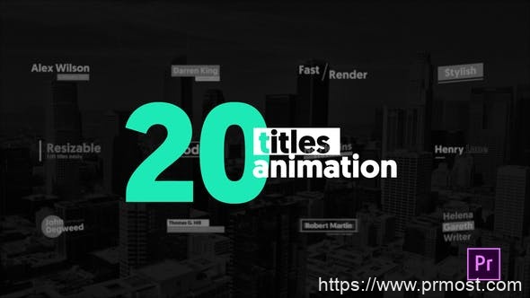 1212-20组文本标题动画动态演绎Pr模板20 Animated Titles / MOGRT
