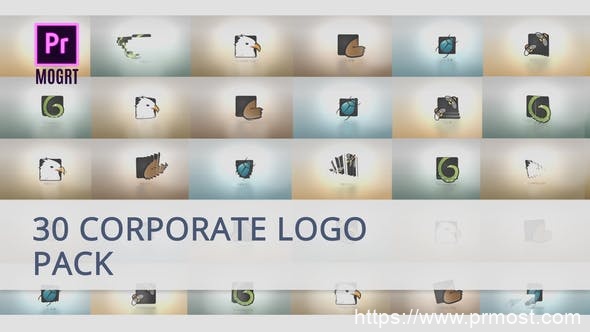 1224-30个Premiere Pro的公司标志动态演绎Pr模板30 Corporate Logo for Premiere Pro MOGRT