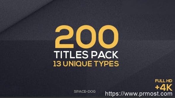 1253-200个文本标题小故障动态演绎Pr模板200 Titles Collection | Premiere Pro