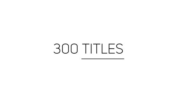 1256-适用于Premiere Pro的300种文字标题演绎Pr模板300 Titles Library For Premiere Pro