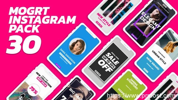 1272-30个时髦的Instagram故事产品促销Pr模板30 Trendy Instagram Stories I Mogrt