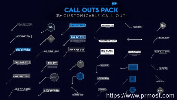 1280-公司业务汇报演示文稿Pr模板Call Out Pack
