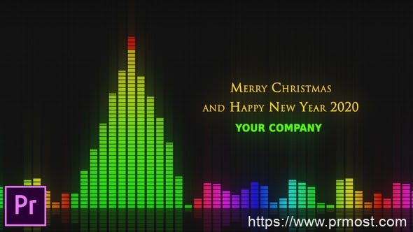 1425-圣诞祝福节日欢庆视频展示Pr模板Audio Meter Christmas Wishes – Premiere Pro