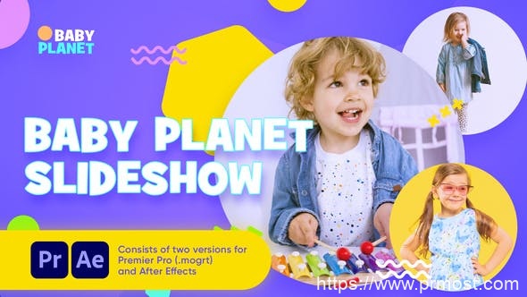 1452-婴儿创意宣传幻灯片放映展示Pr模板Baby Planet Promo Slideshow