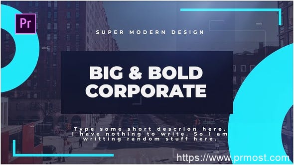 1481-商务企业活动图片视频展示Pr模板Big & Bold Corporate