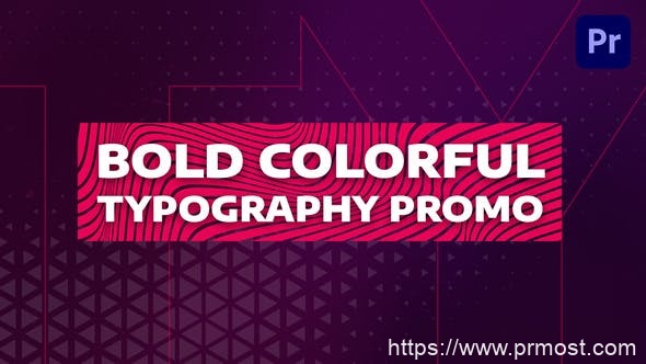 1527-五颜六色的字体推广动态演绎Pr模板Bold Colorful Typography Promo | Mogrt