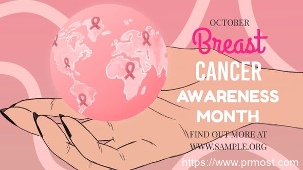 1552-乳腺癌宣传月图片视频展示Pr模板Breast Cancer Awareness Month