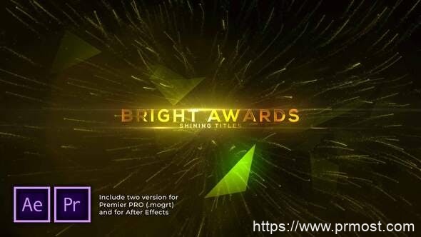 1553-明亮闪耀奖项称号颁奖典礼展示Pr模板Bright and Shine Awards Titles