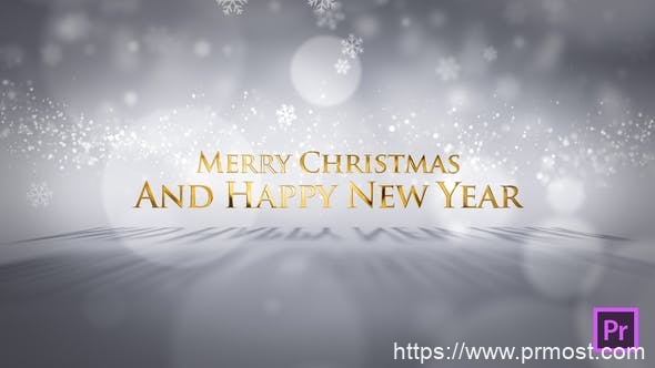 1554-美好的圣诞祝福文本标题动态展示Pr模板Bright Christmas Wishes