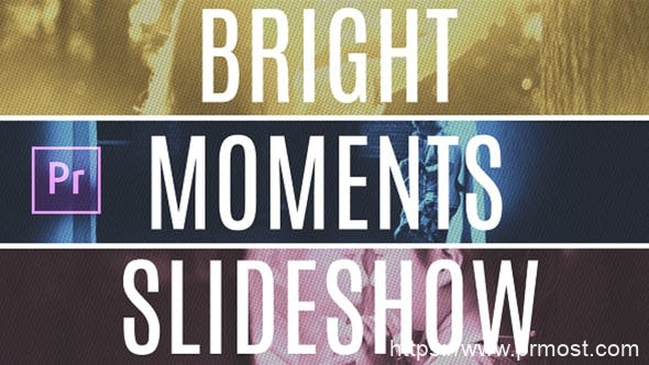 1559-明亮时刻幻灯片展示Pr模板Bright Moments Slideshow MOGRT